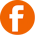 orange circle containing Facebook f letter